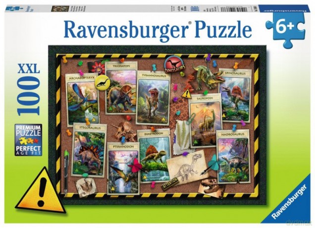 RAVENSBURGER 100 el. - Kolekcja dinozaurów [PUZZLE]