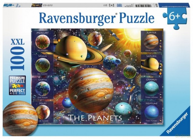 RAVENSBURGER 100 el. - Planety [PUZZLE]