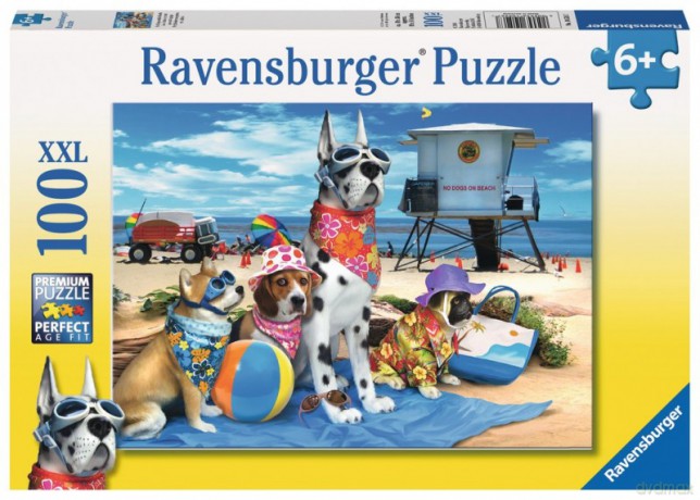RAVENSBURGER 100 el. - Zakaz wstępu psom na plażę [PUZZLE]
