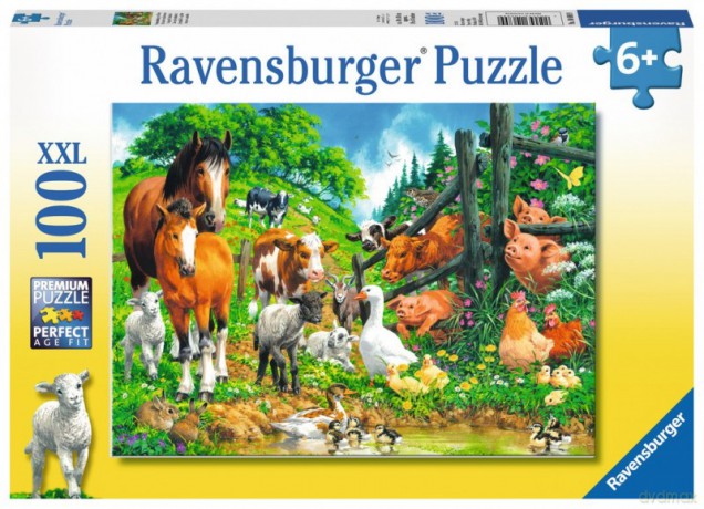 RAVENSBURGER 100 el. - Zwierzęta razem [PUZZLE]