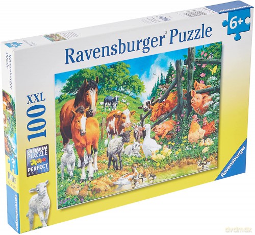 RAVENSBURGER 100 el. - Zwierzęta razem [PUZZLE]