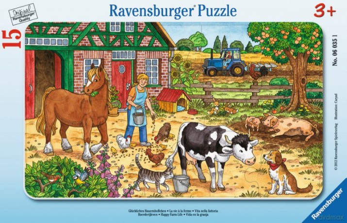 RAVENSBURGER 15 el. - Szczęśliwe życie na farmie [PUZZLE]