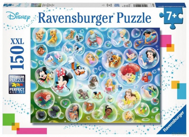 RAVENSBURGER 150 el. - Bańki mydlane z postaciami Disneya [PUZZLE]