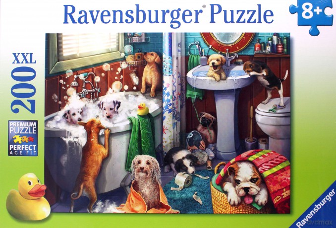 RAVENSBURGER 200 el. - Czas kąpieli psów [PUZZLE]