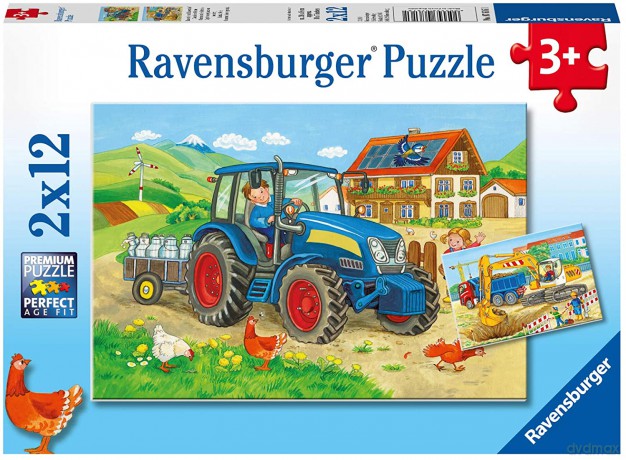RAVENSBURGER 2x12 el. - Ciężka praca [PUZZLE]