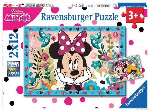 RAVENSBURGER 2x12 el. - Kwiecista Minnie [PUZZLE]