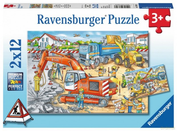 RAVENSBURGER 2x12 el. - Plac budowy [PUZZLE]