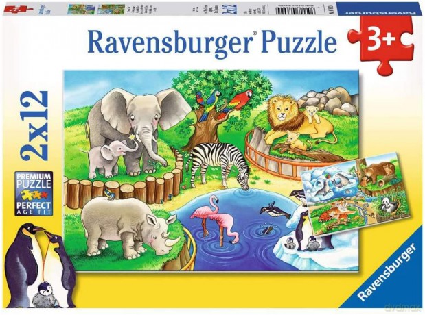 RAVENSBURGER 2x12 el. - Zwierzęta w Zoo [PUZZLE]