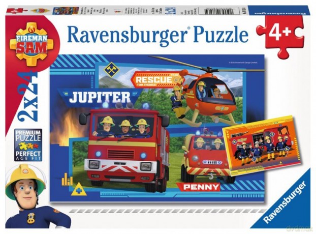 RAVENSBURGER 2x24 el. - Strażak Sam, Na ratunek [PUZZLE]