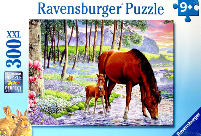 RAVENSBURGER 300 el. - Konie o zachodzie słońca [PUZZLE]