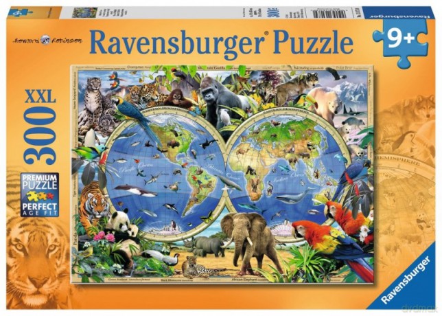 RAVENSBURGER 300 el. Świat z dzikimi zwierzętami [PUZZLE]