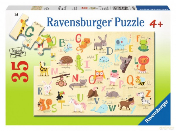RAVENSBURGER 35 el. - Alfabet ze zwierzętami [PUZZLE]