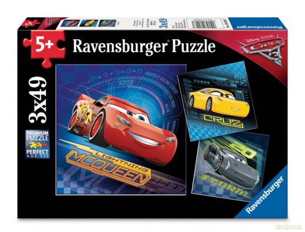 RAVENSBURGER 3x49 el. - Auta 3 [PUZZLE]