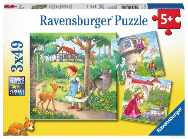 RAVENSBURGER 3x49 el. - Baśnie Braci Grimm [PUZZLE]
