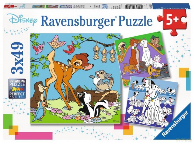 RAVENSBURGER 3x49 el. - Disney, Przyjaciele [PUZZLE]