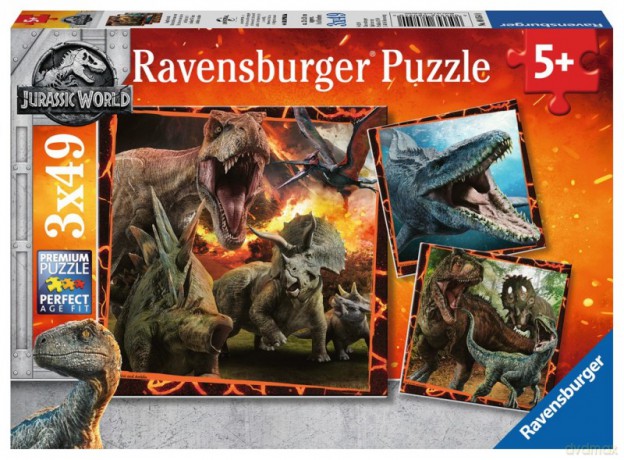 RAVENSBURGER 3x49 el. - Jurassic World 2 [PUZZLE]