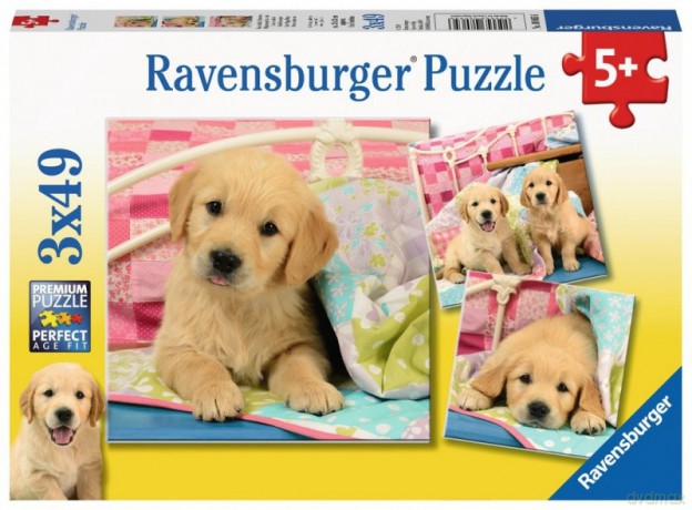 RAVENSBURGER 3x49 el. - Słodkie szczeniaczki [PUZZLE]