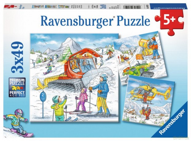RAVENSBURGER 3x49 el. - Śnieżna przygoda [PUZZLE]
