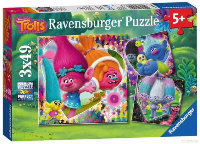 RAVENSBURGER 3x49 el. - Trole, Kochaj swoje plemię [PUZZLE]
