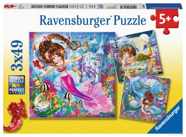 RAVENSBURGER 3x49 el. - Urocze syrenki [PUZZLE]