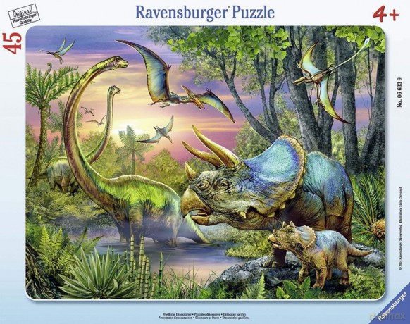 RAVENSBURGER 45 el. - Świat dinozaurów [PUZZLE]