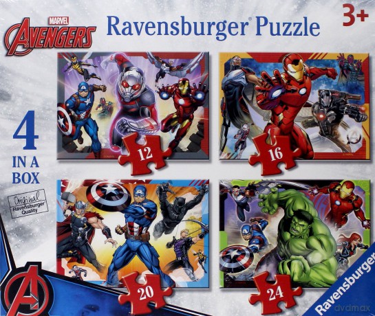 RAVENSBURGER 4w1 12/16/20/24 el. - Avengers [PUZZLE]