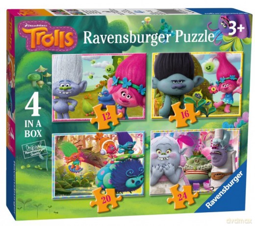 RAVENSBURGER 4w1 12/16/20/24 el. - Trole, Przyjaciele na zawsze [PUZZLE]