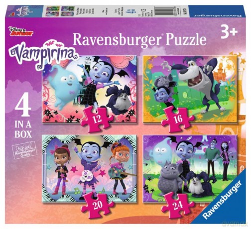 RAVENSBURGER 4w1 12/16/20/24 el. - Vampirina, Znajdź swój rytm [PUZZLE]