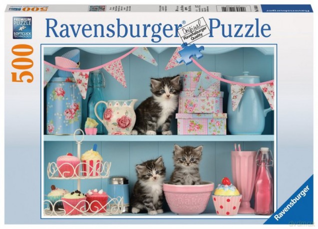 RAVENSBURGER 500 el. Koty i babeczki [PUZZLE]