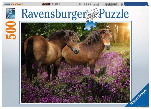 RAVENSBURGER 500 el. Kucyki w kwiatach [PUZZLE]