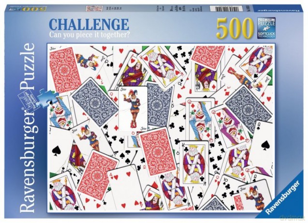 RAVENSBURGER 500 el. Przetasowane karty [PUZZLE]