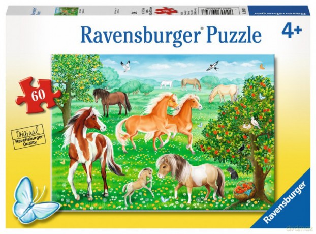 RAVENSBURGER 60 el. Mustangi na łące [PUZZLE]