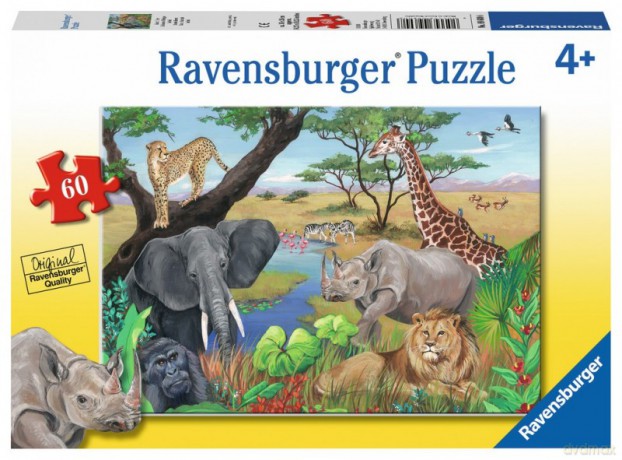 RAVENSBURGER 60 el. Zwierzęta z Safari [PUZZLE]