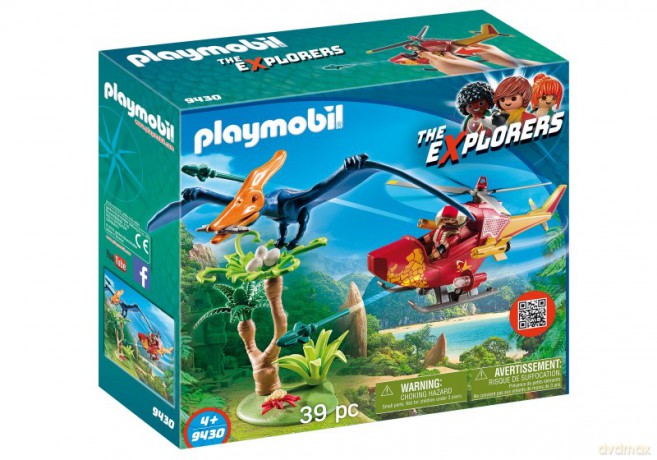 Zestaw figurek Helikopter z pterodaktylem [FIGURKA]