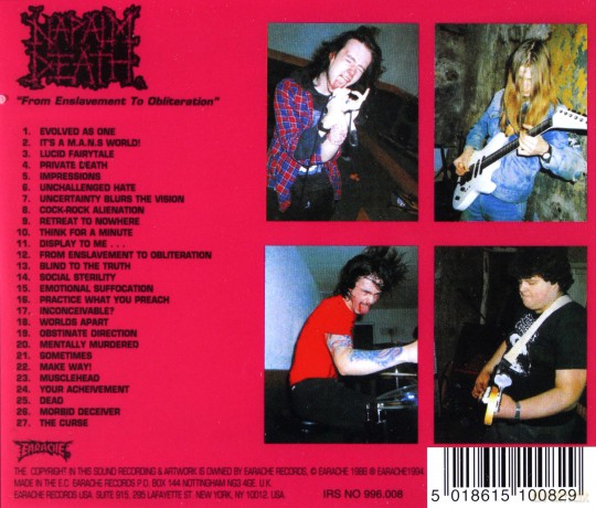 Napalm Death: From Enslavement To Obliteration [CD]
