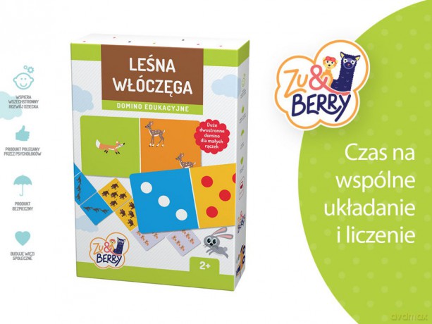 Domino edukacyjne. Leśna włóczęga Zu&Berry [GRA]