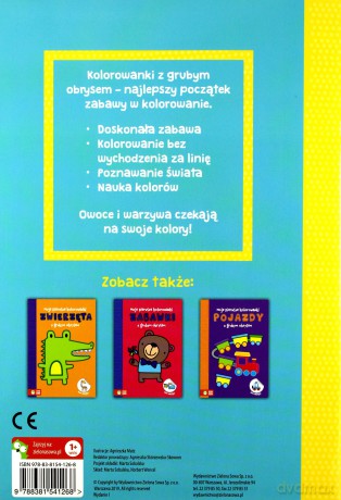 Owoce i warzywa. Moja pierwsza kolorowanka [KSIĄŻKA]