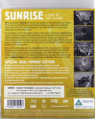 Sunrise (Wschód Słońca) (Masters of Cinema) [Blu-Ray]+[DVD]