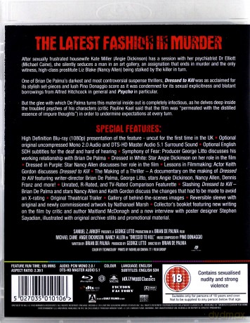 Dressed to Kill (W przebraniu mordercy) [Blu-Ray]