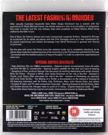 Dressed to Kill (W przebraniu mordercy) [Blu-Ray]