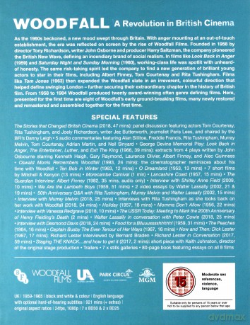Woodfall: A Revolution in British Cinema (Miłość i gniew / Music-hall / Z soboty na niedzielę / Smak miodu / Samotność długodystansowca / Tom Jones / Dziewczyna z zielonymi oczami / Sposób na kobiety) [9xBlu-Ray]