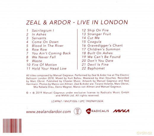 Zeal And Ardor: Live In London [CD]