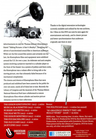The Kinetophone: A Fact! A Reality! [DVD]