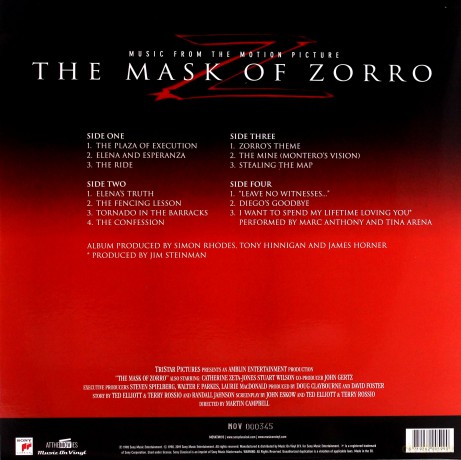 The Mask of Zorro soundtrack (Maska Zorro) (James Horner) [2xWinyl]