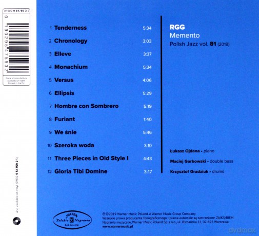 Rgg: Memento (Polish Jazz vol. 81) [CD]