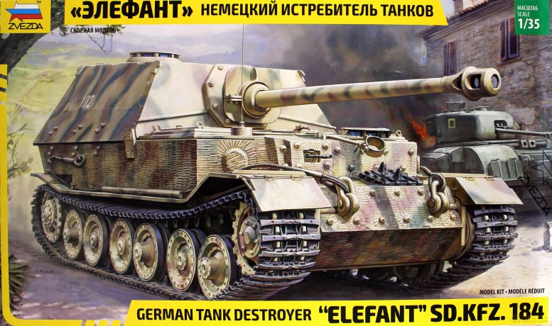 Model plastikowy Elefant Sd.Kfz.184 Niemiecki niszczyciel czołgów ciężkich