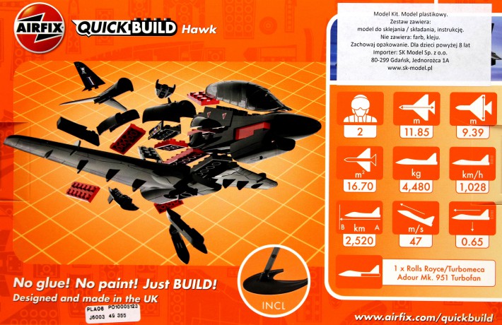 Model plastikowy QUICK BUILD BAe Hawk