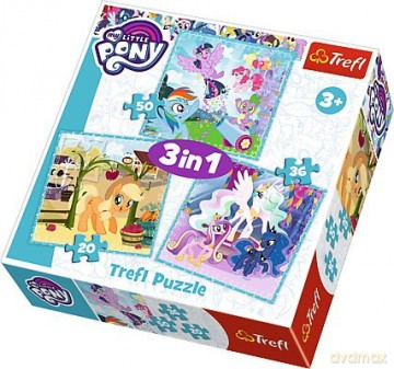 TREFL 3w1 My little Pony - Radosne dni kucyków [PUZZLE]