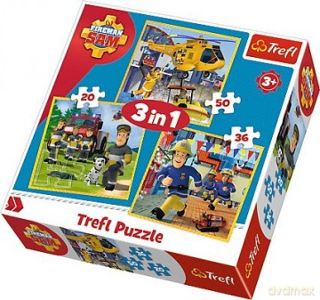 TREFL 3w1 Strażak Sam - W akcji [PUZZLE]