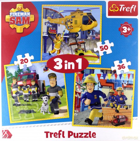 TREFL 3w1 Strażak Sam - W akcji [PUZZLE]